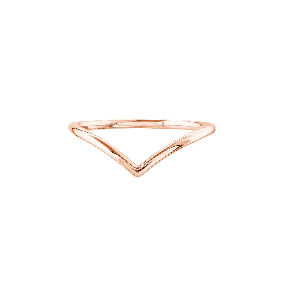 14k Rose Gold Chevron Ring