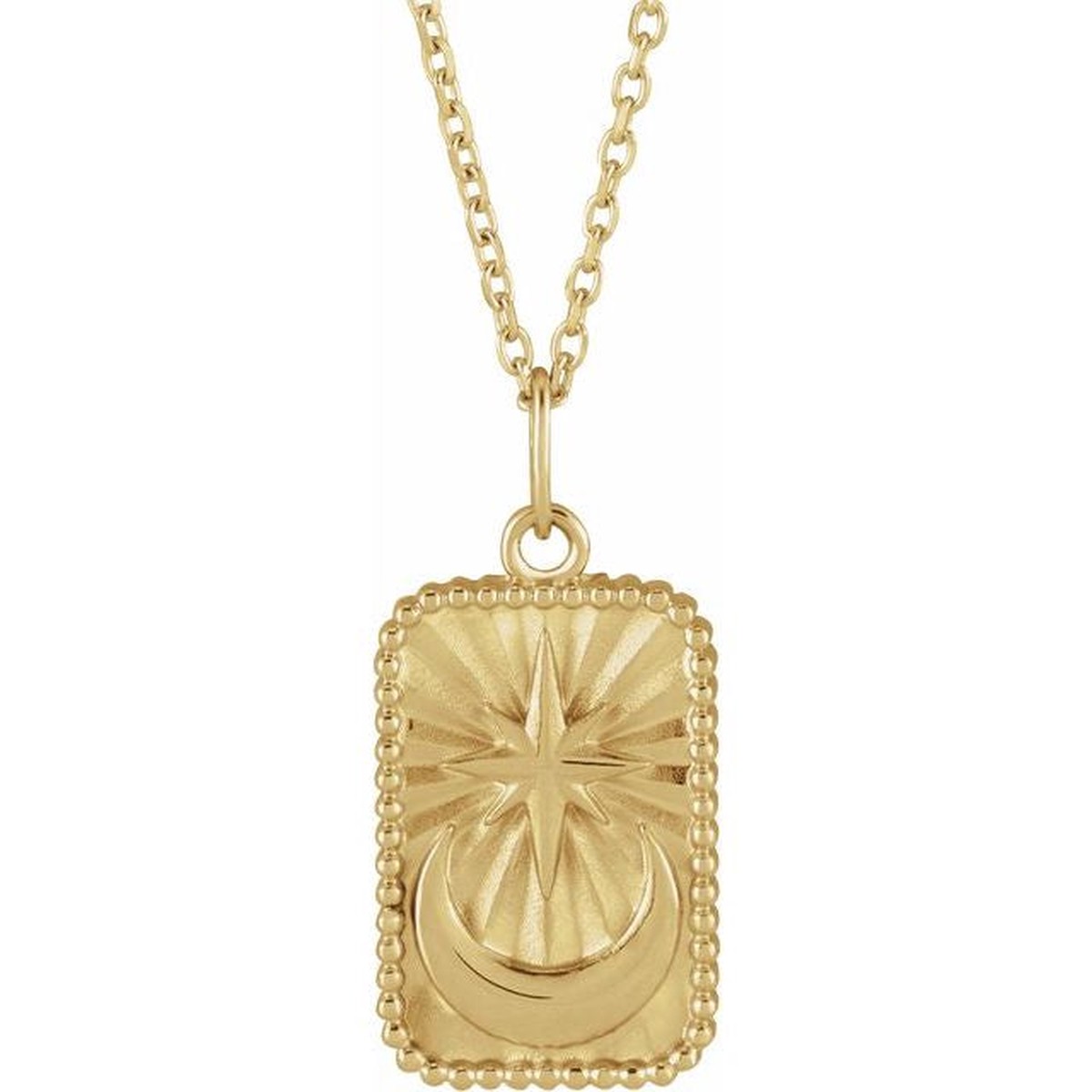 14K Yellow Crescent Moon
