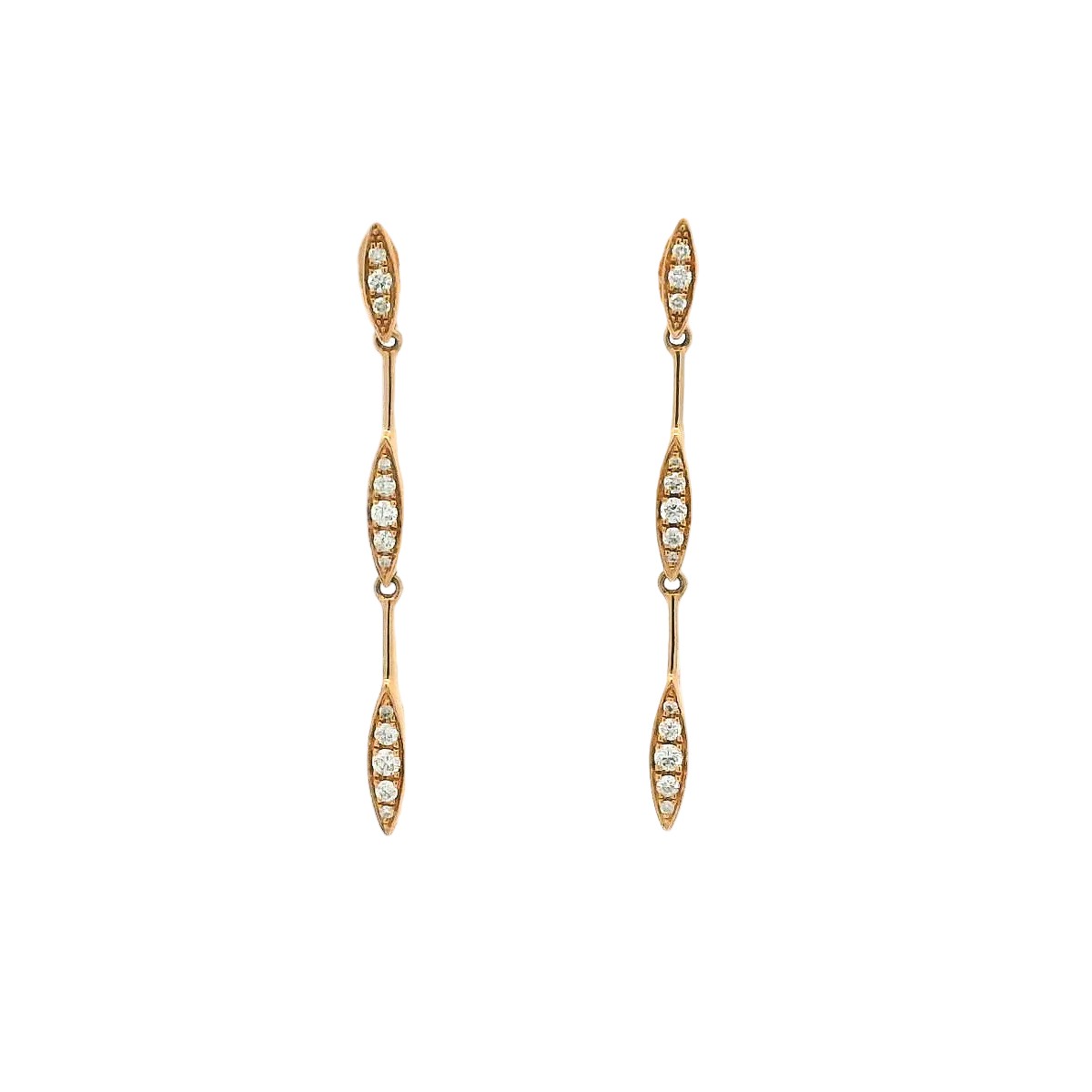 14KRG Drop Earrings