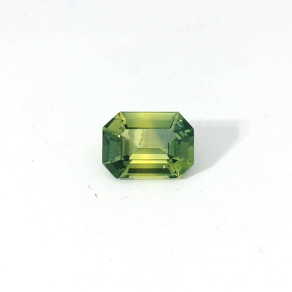 Green emerald cut sapphire