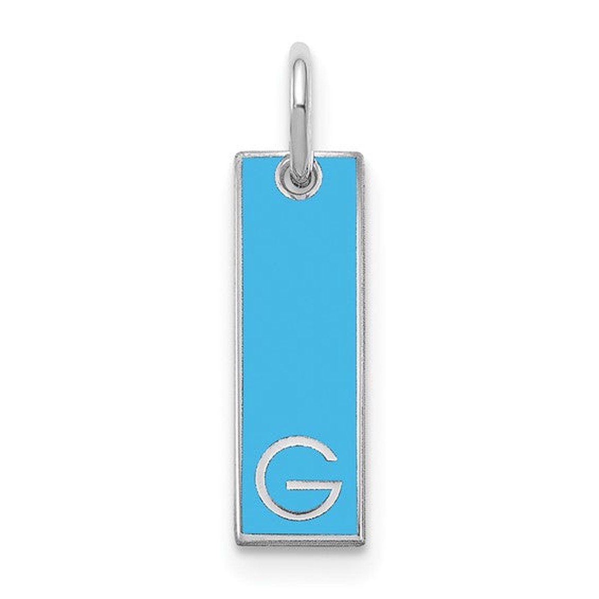 Enameled Initial Bar Charm