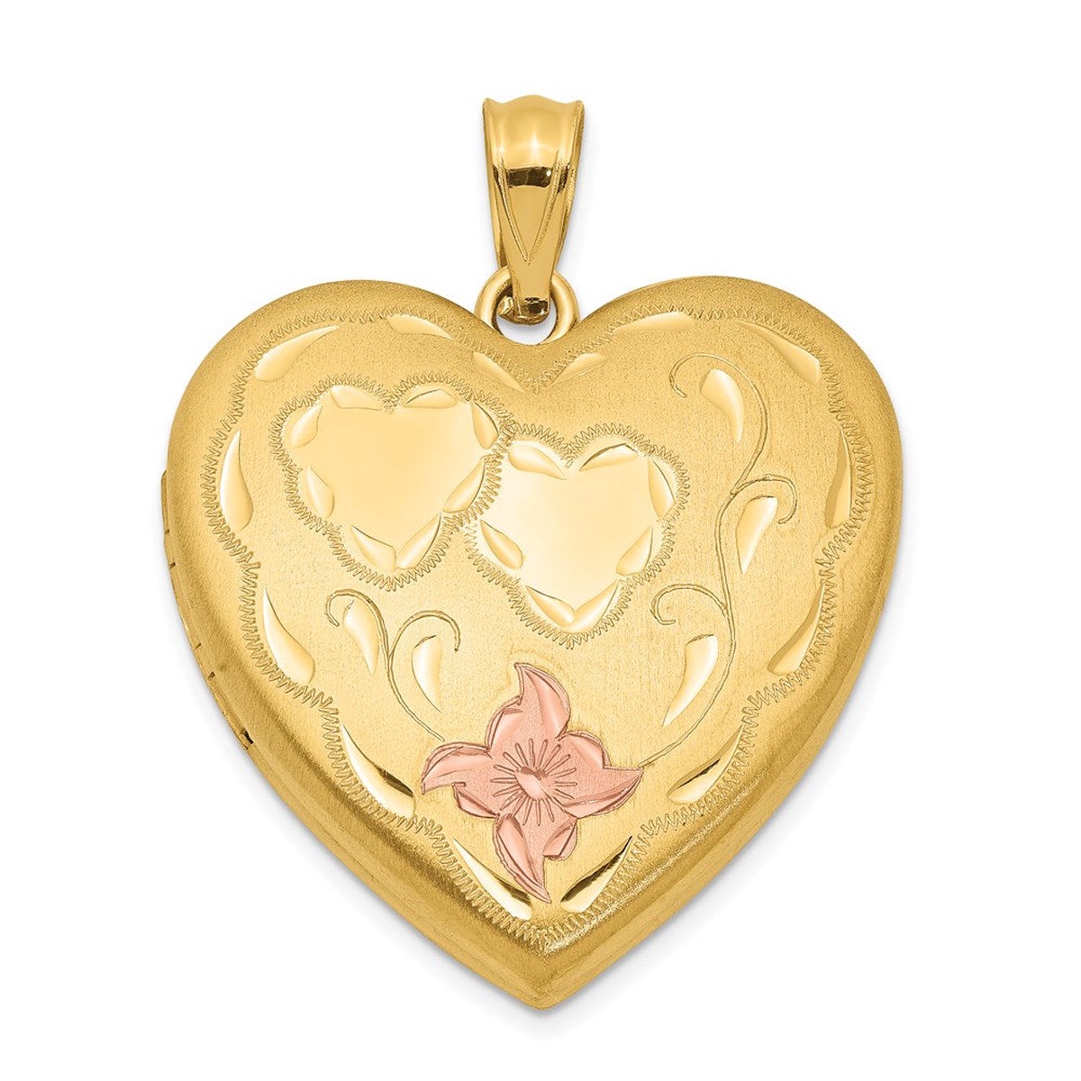 1/20 14K Gold Filled 4-Frame Enameled Heart Locket