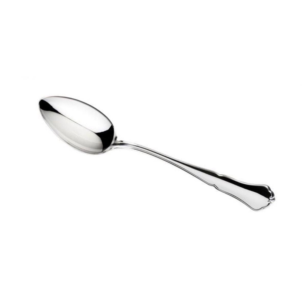 Chippendale silver dessert spoon