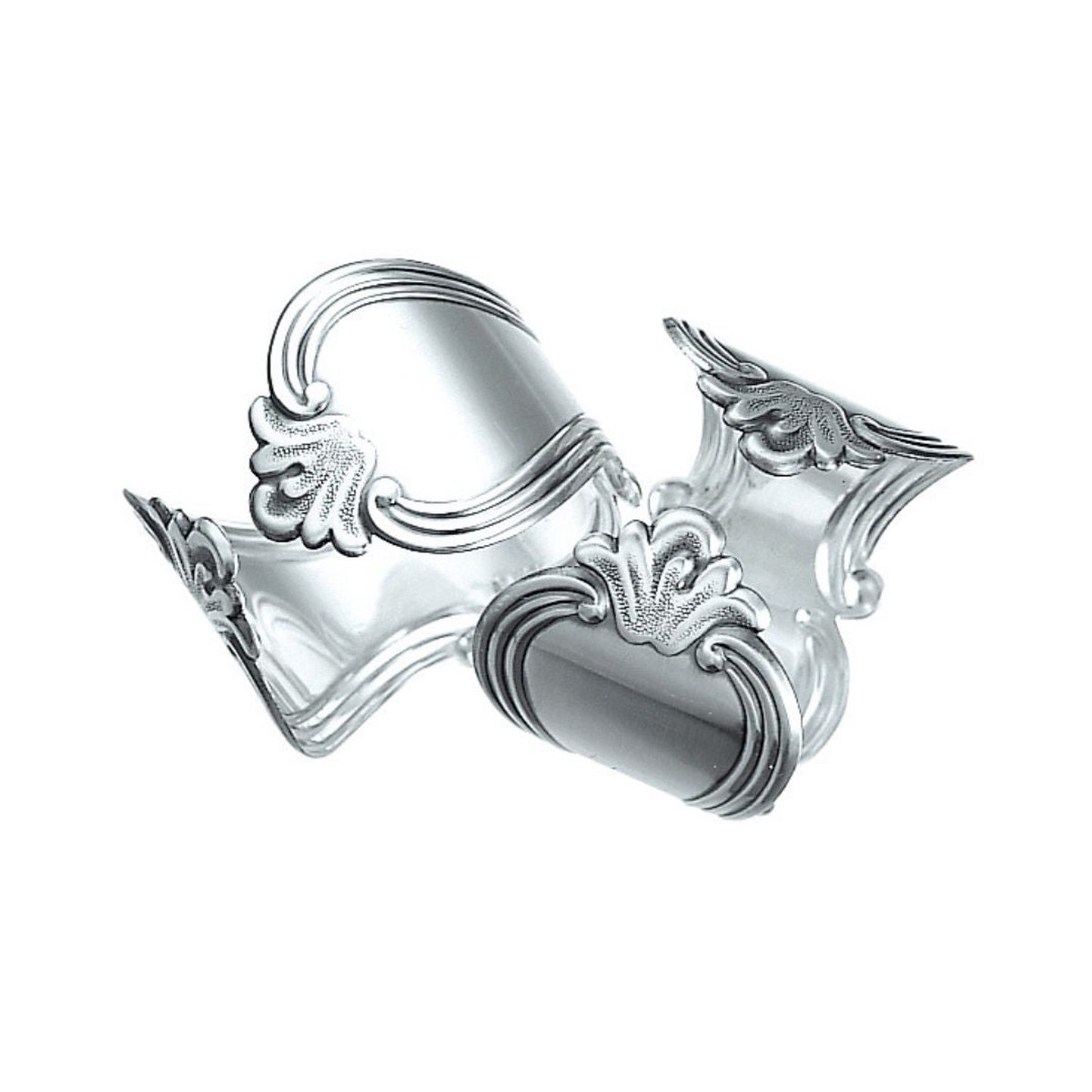 Romantic napkin ring, silver, 40mm