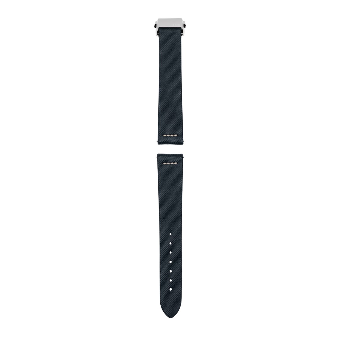 X Blue Leather Strap Silver